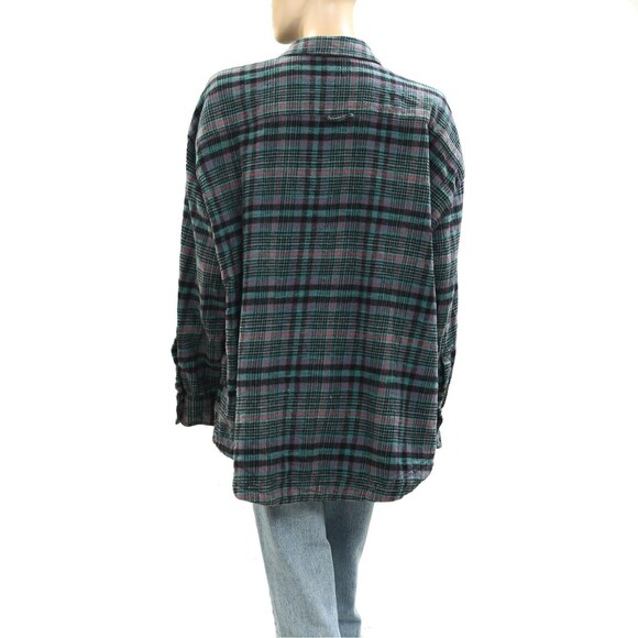 BDG Urban Outfitters Dani Flannel Shirt Tunic Top Oversized Butondown M 280902 - Picture 8 of 9